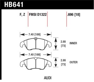 Audi S4 Brake Pad Sets - Front - Hawk Performance - HPS Performance Street - 2010